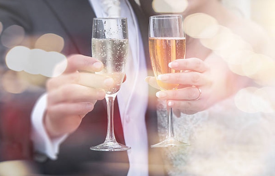 champagne pour un mariage